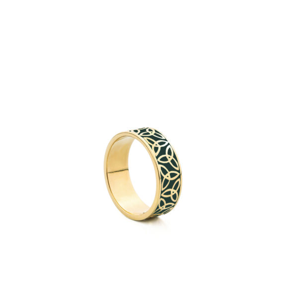 ANELLO FEDE DUOMO DORATO CON SMALTO STILLA