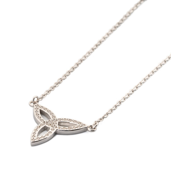 COLLANA DUOMO TRI ARGENTO PAVÈ STILLA